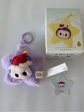 Pop Mart the monsters sparkly plush pendant blind box: Yaya figurine